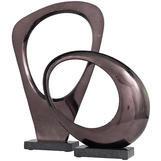 Geometric Abstract Metal Tabletop Sculpture Set